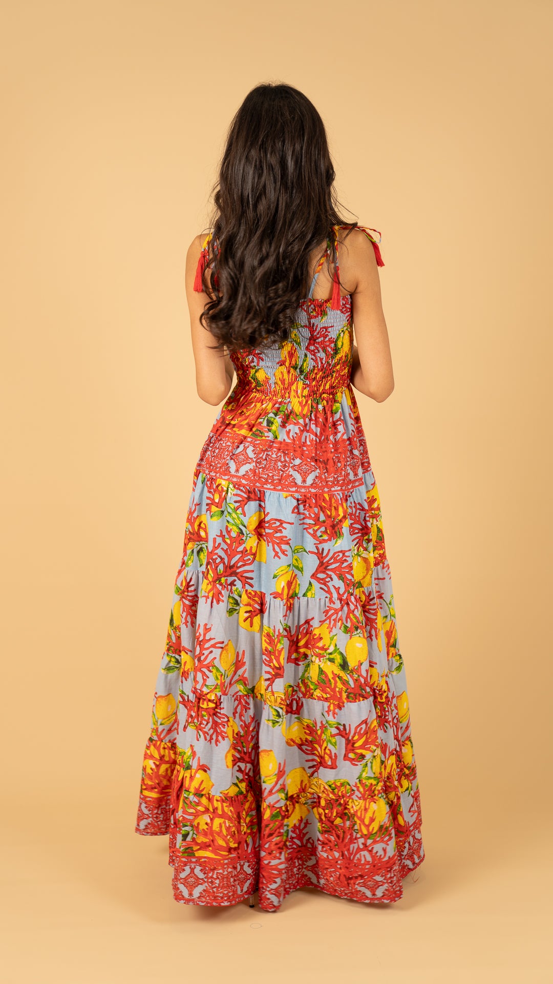 Gray Long Summer Dress نفنوف