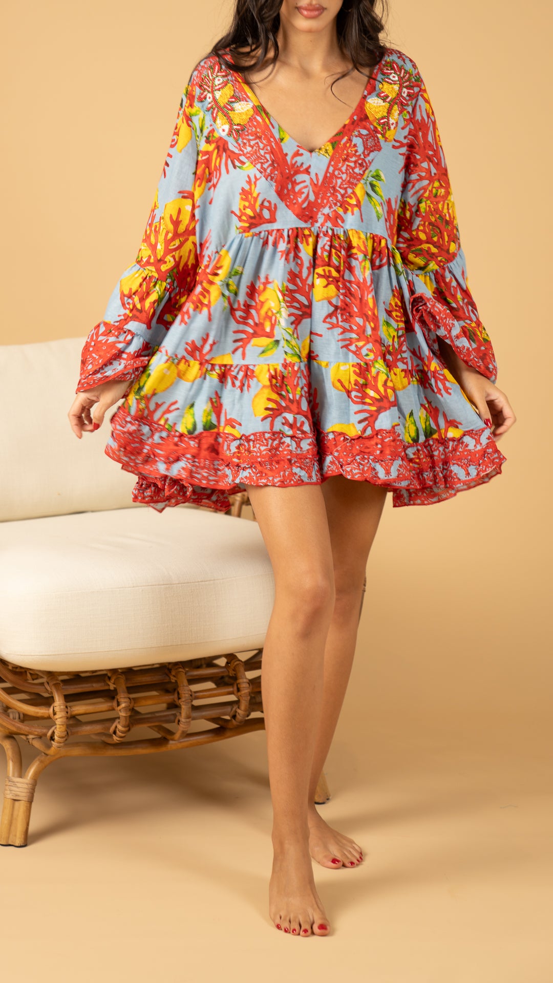 Gray Summer Dress نفنوف / CLOSE BACK