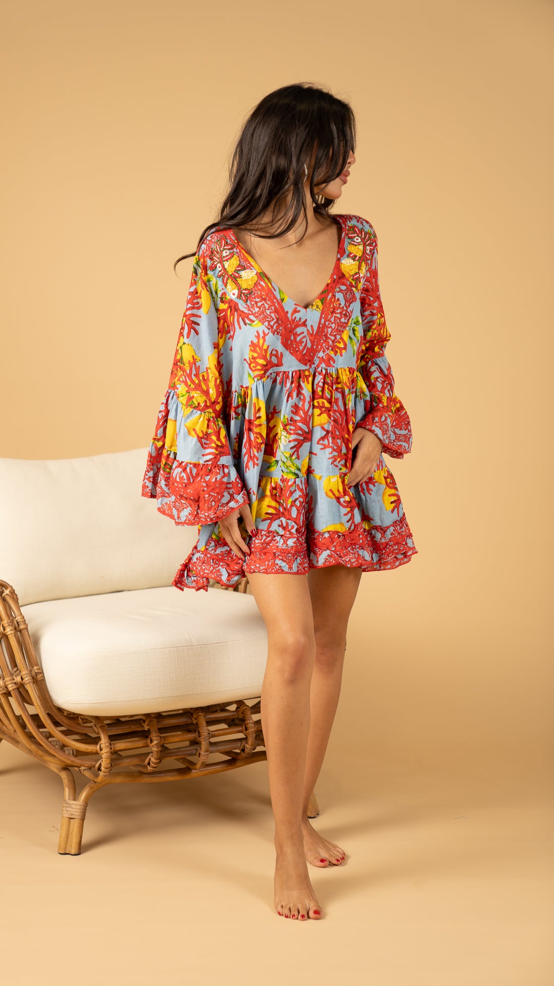 Gray Summer Dress نفنوف / CLOSE BACK