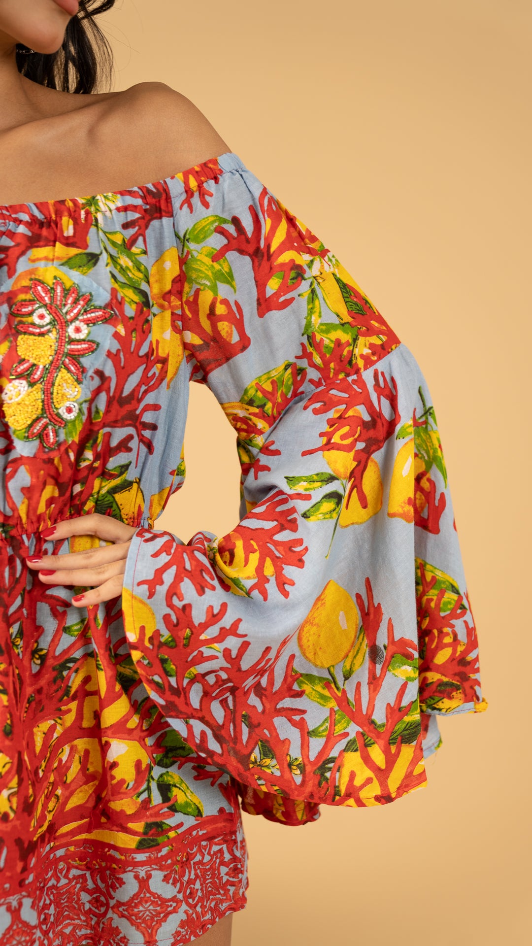 Gray Summer Short Jumpsuit جمبسوت