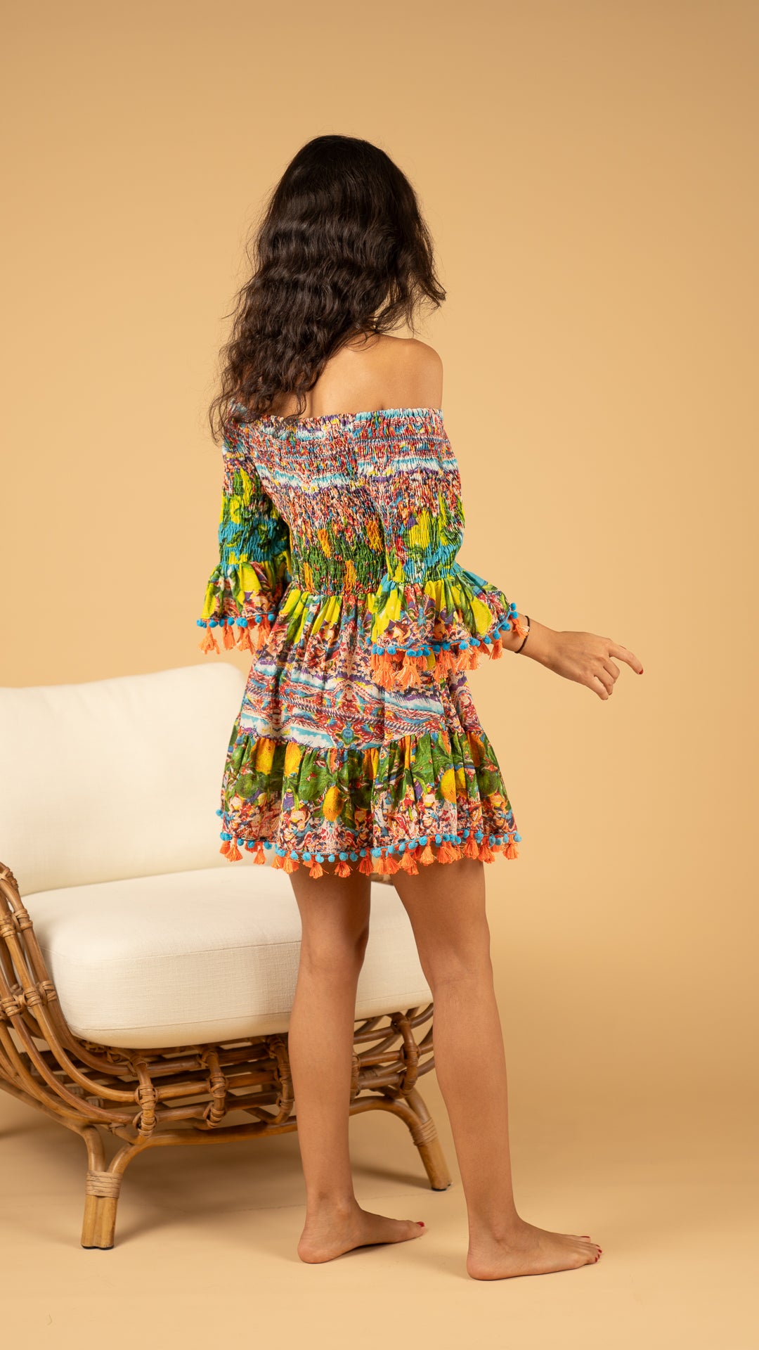 colorful short dress نفنوف ملون