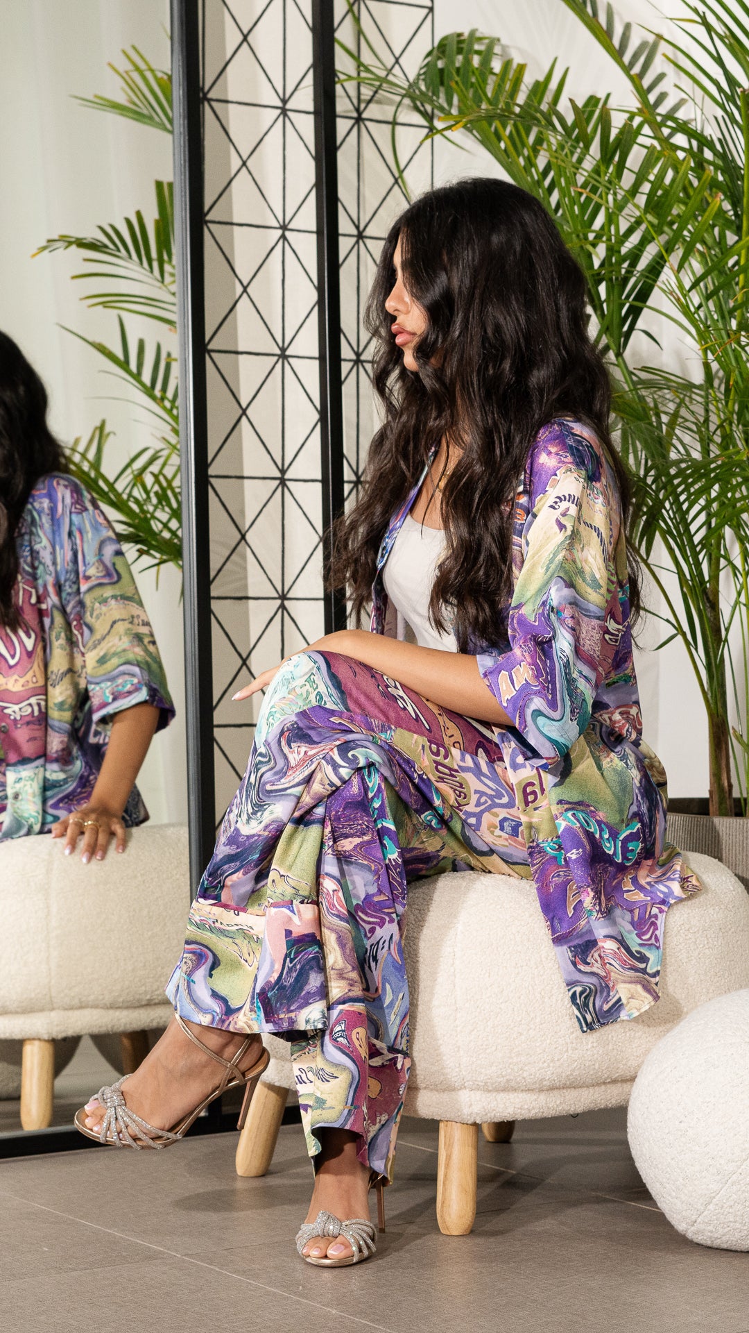 Color Overlapping Pant (set ) بنطلون