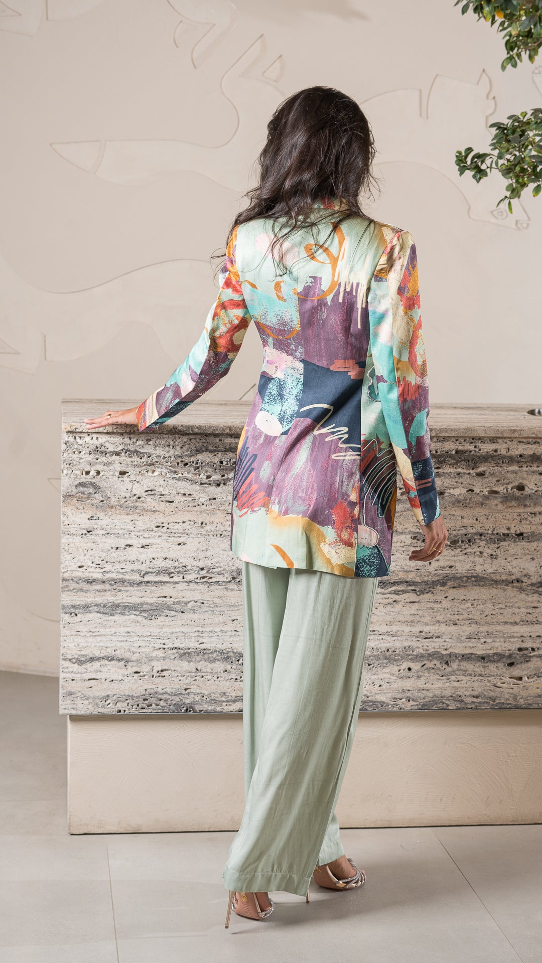 Coffee Overlap Trouser / teffany بنطرون