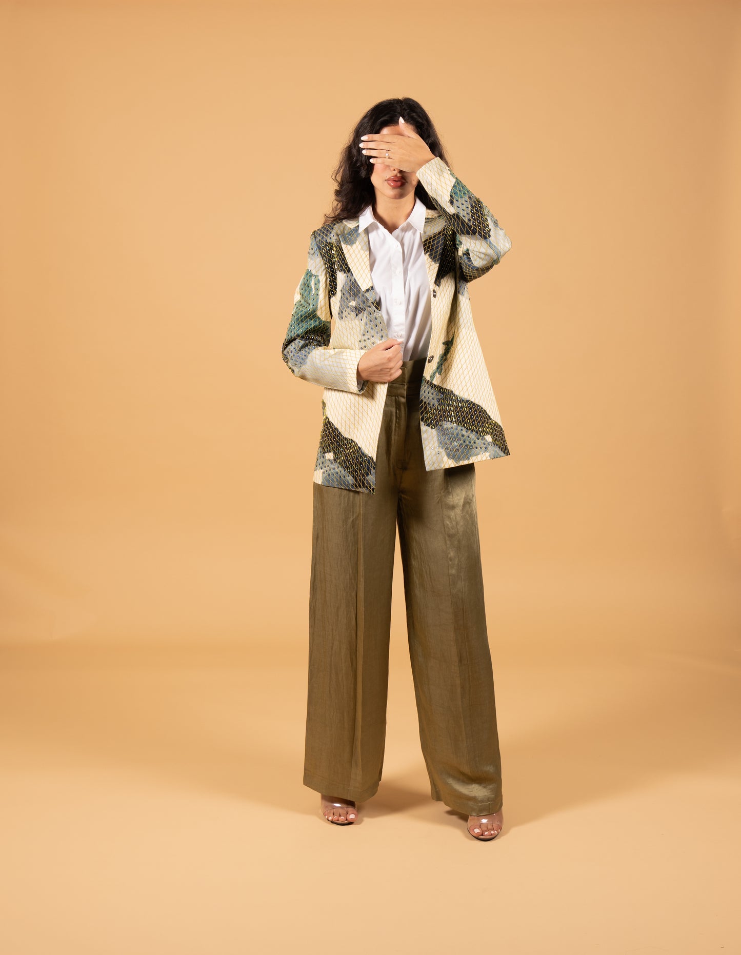 Marble Emroidered Blazer جاكيت