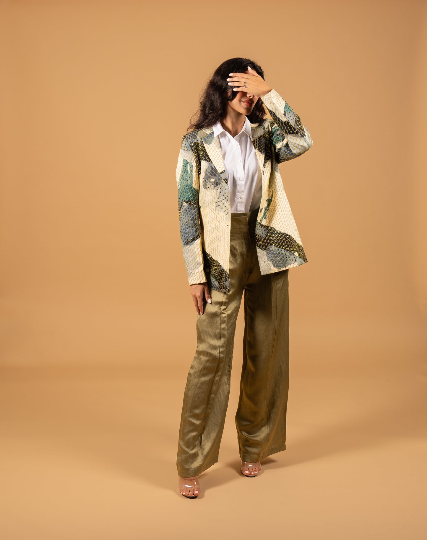 Marble Emroidered Blazer جاكيت