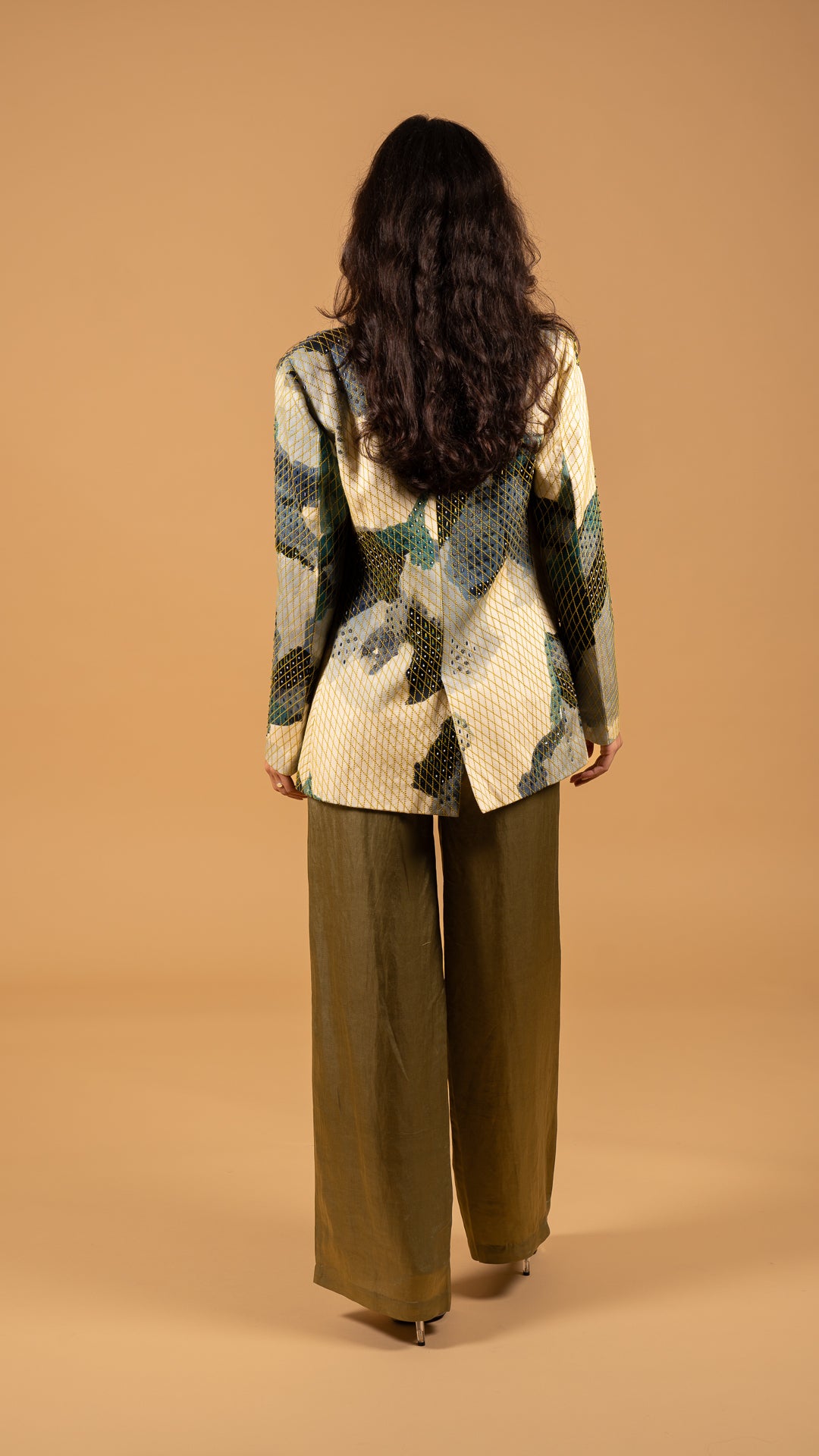 Coffee Overlap Trouser / Green بنطرون