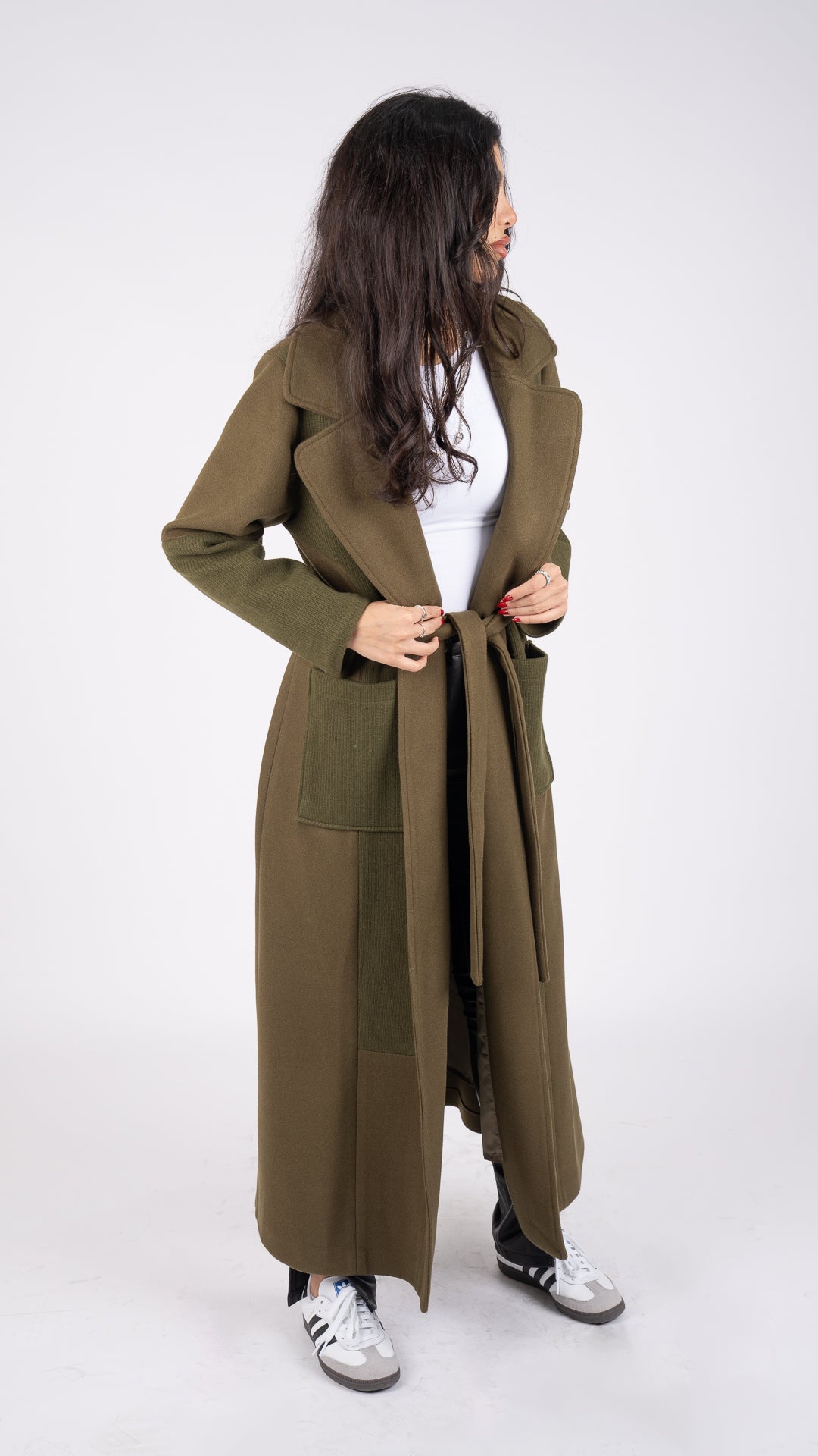 Mix Material Coat  جاكيت