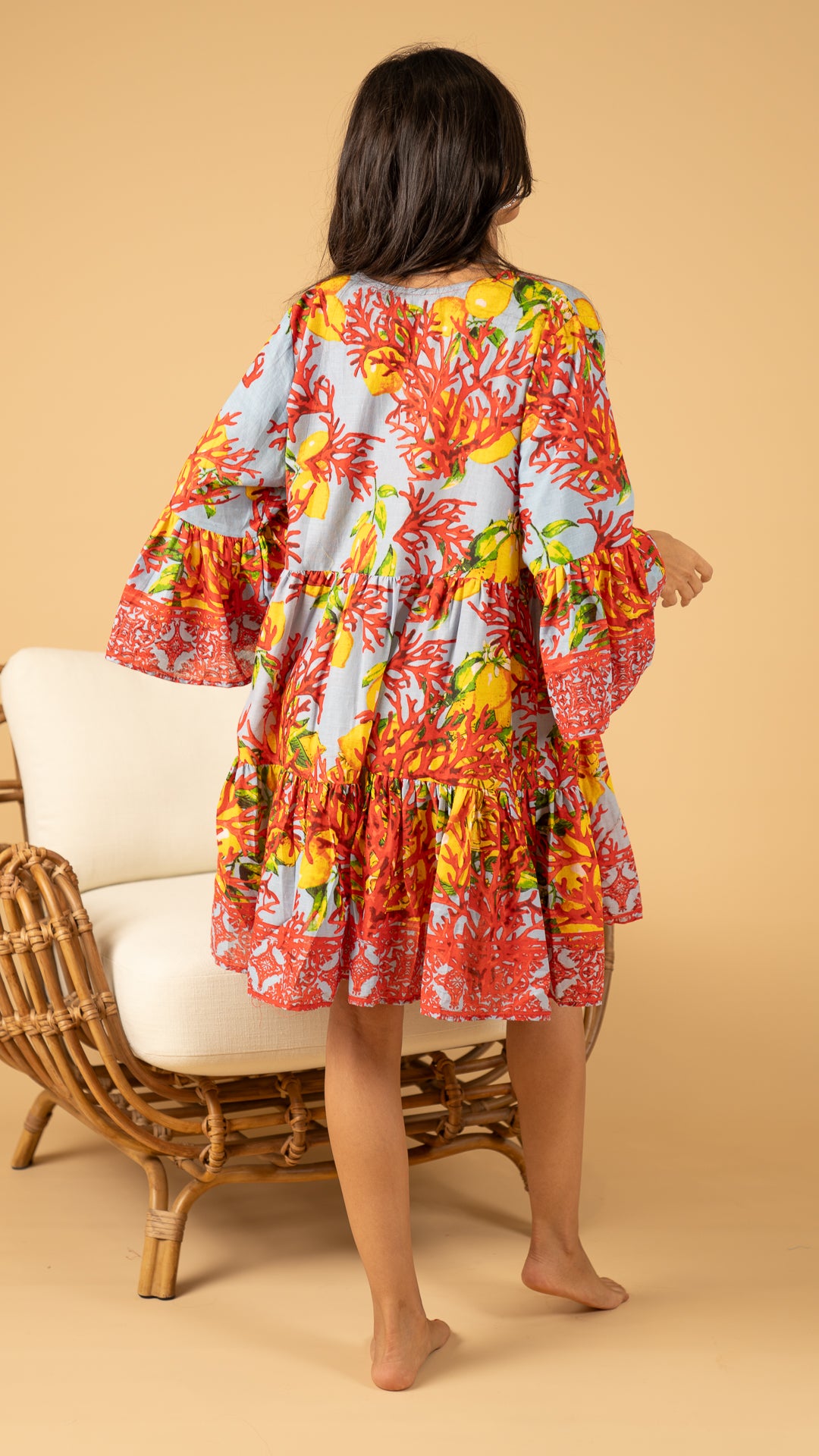 Gray Summer Dress نفنوف / Open Front