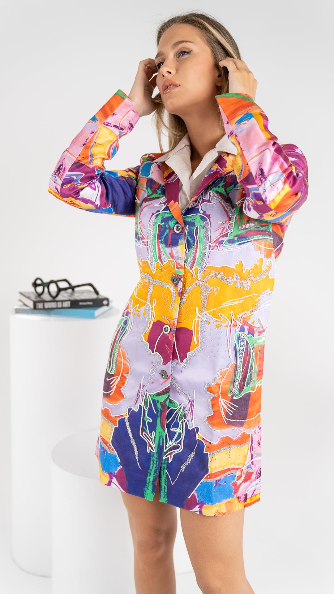 Aubergine Blazer Dress جاكيت