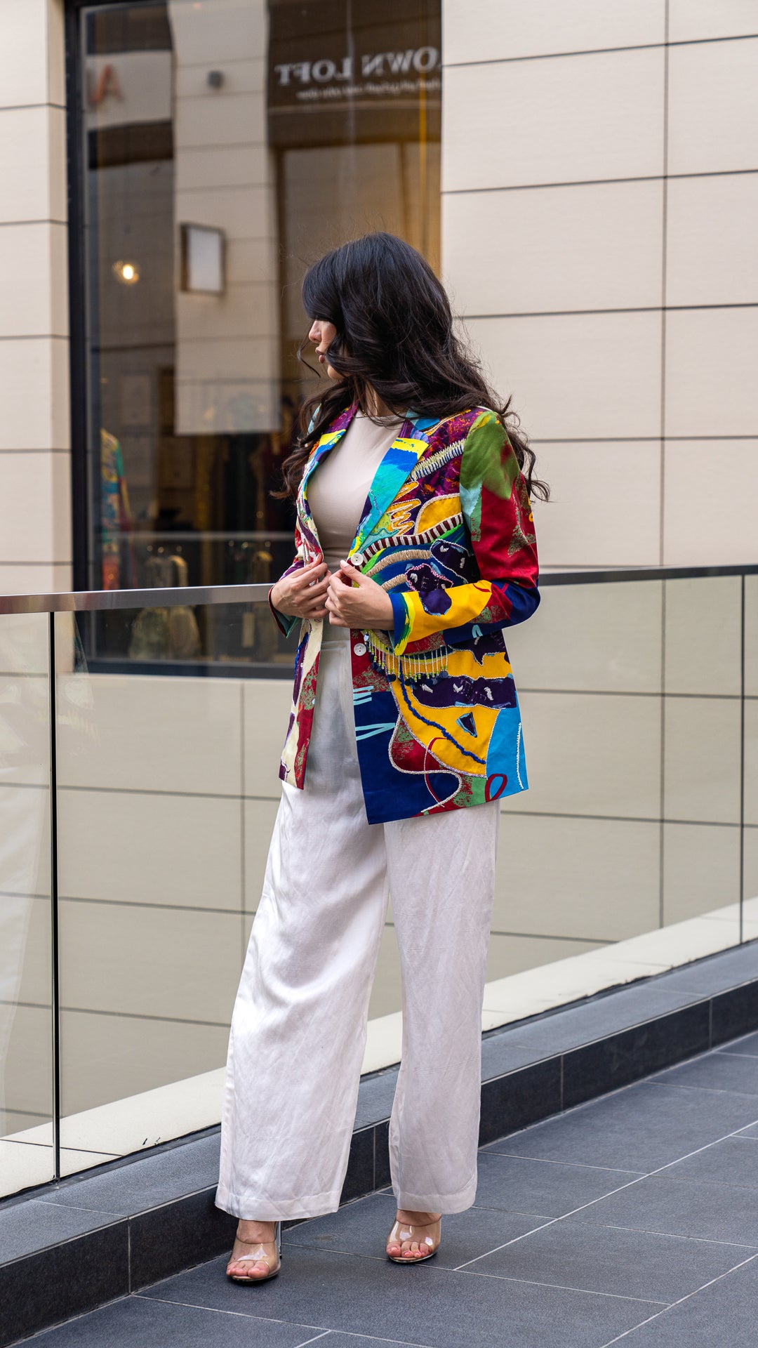 Stone EMB Blazer