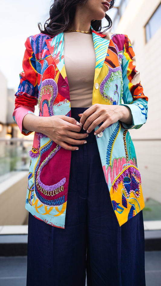 Rainbow EMB Blazer