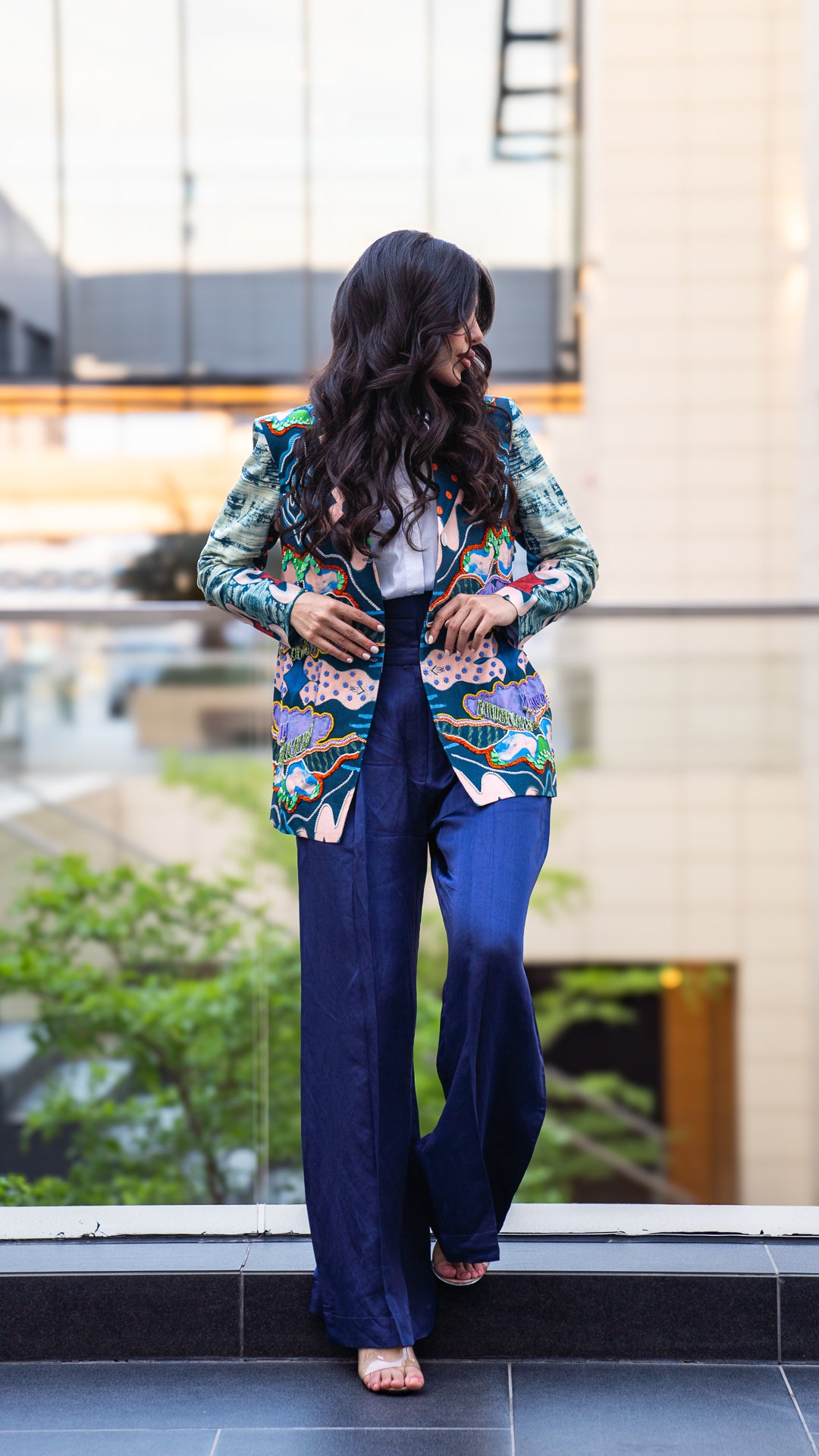 Cloudy EMB Blazer